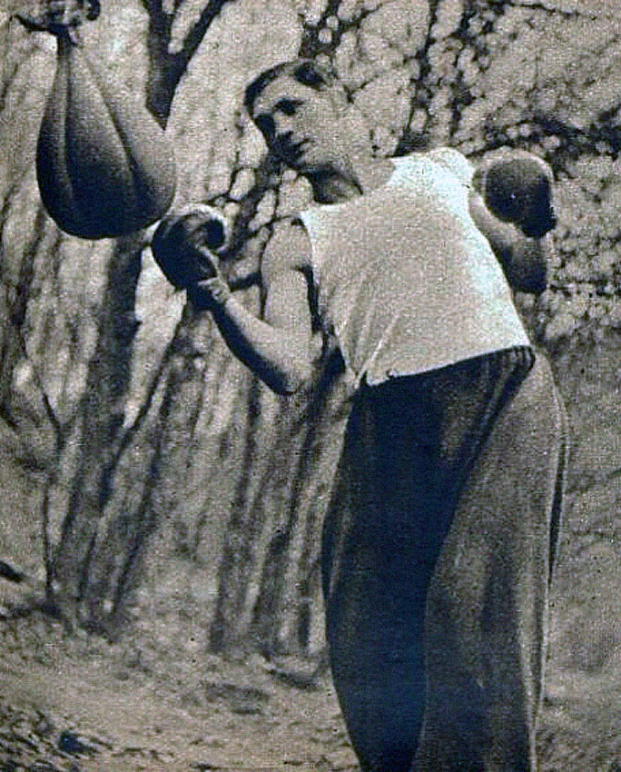 Vilém Jakš počas tréningu v roku 1935.