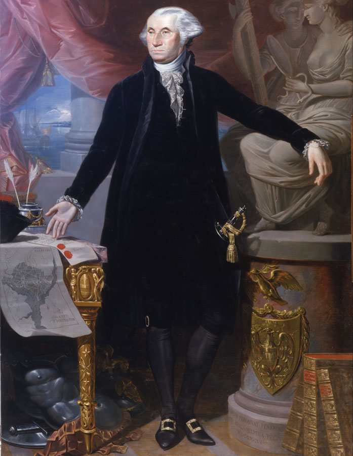 Portrét amerického prezidenta Washingtona z roku 1796, ktorého autorom bol Giuseppe Perovani.