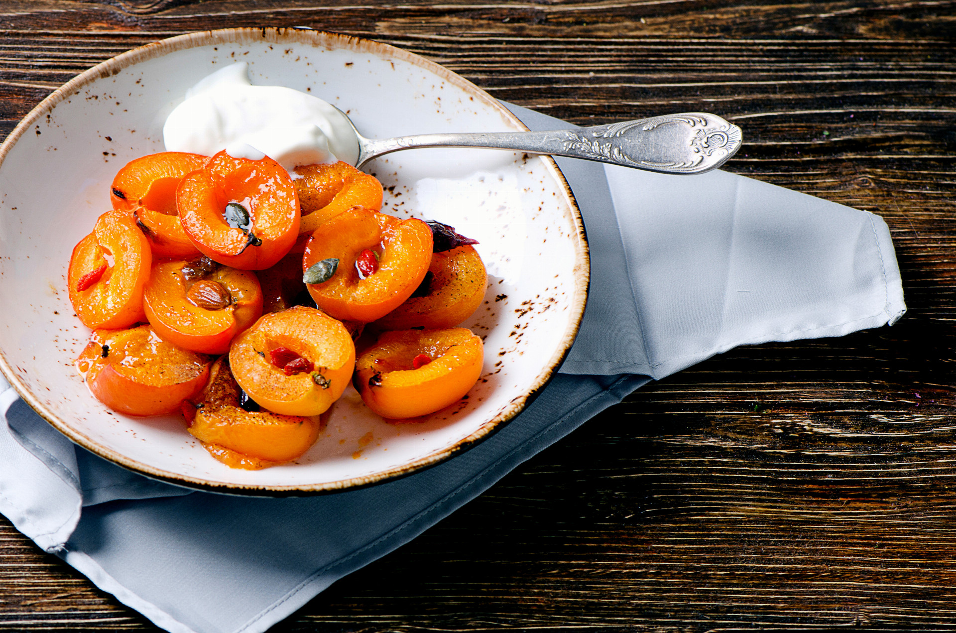 grilled apricot