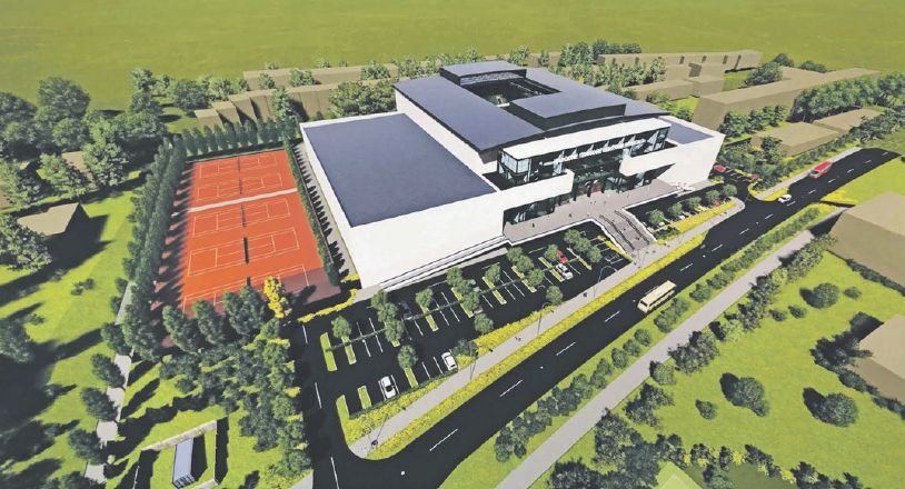 Vizualizácia nového Národného tenisového centra v Košiciach.