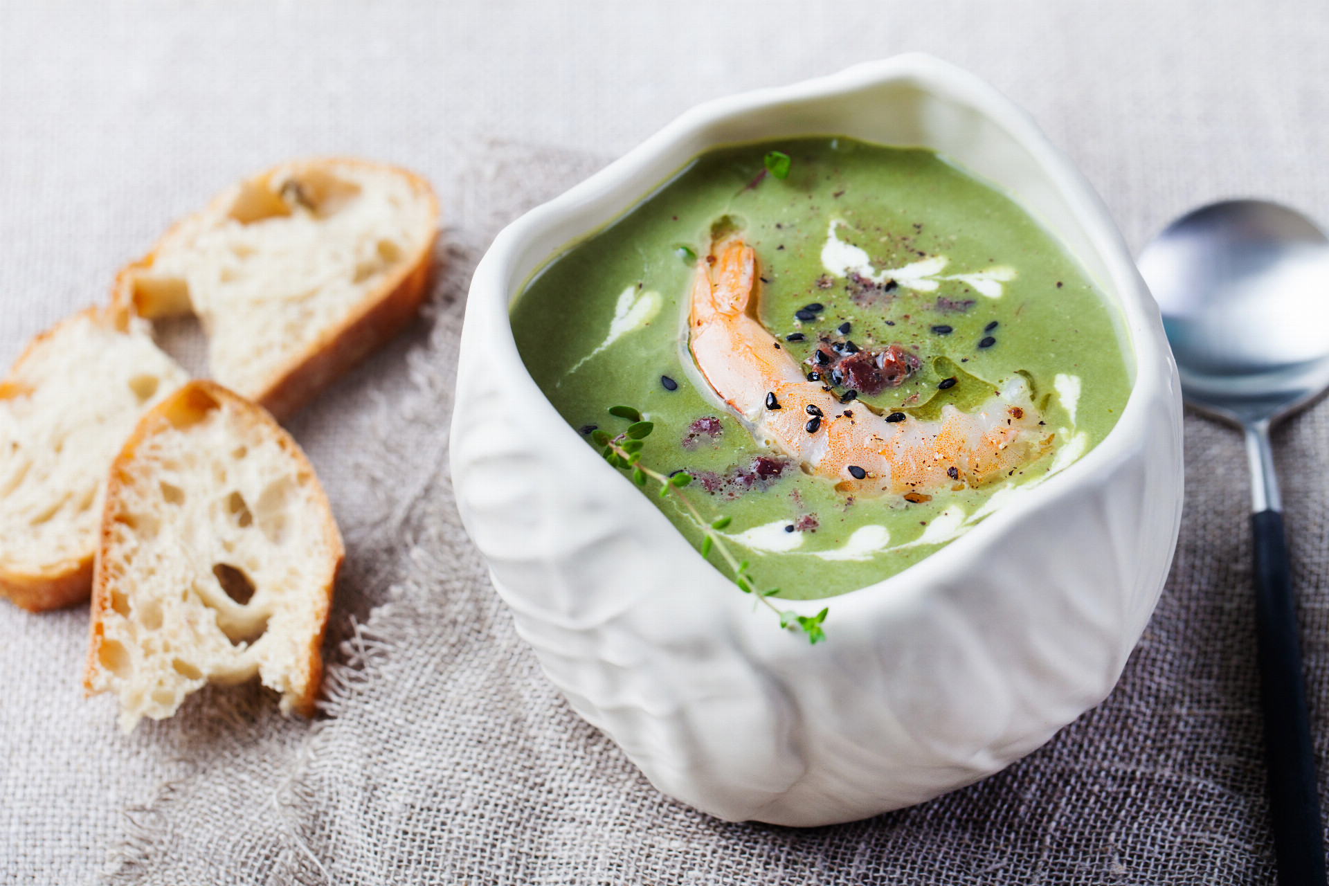 broccoli shrimps soup 