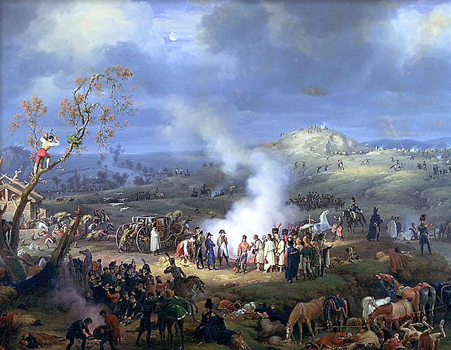 Jedno z najslávnejších víťazstiev dosiahol Napoleon neďaleko Slavkova pri Brne, kde 2. decembra 1805 v bitke troch cisárov porazil početne silnejšie vojská ruského cára Alexandra I. a rakúskeho cisára Františka I. 
