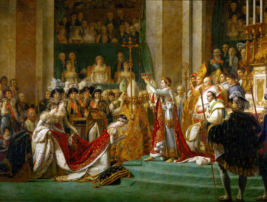 Za francúzskeho cisára sa v roku 1804 Napoleon korunoval sám.