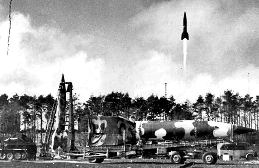 Štart jednej z rakiet V-2.