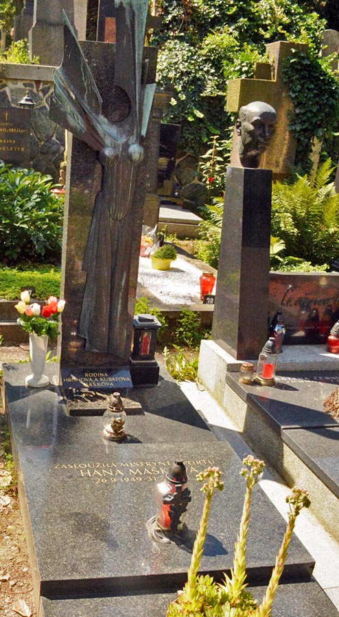 Hrob Hany Maškovej na vyšehradskom cintoríne v Prahe.