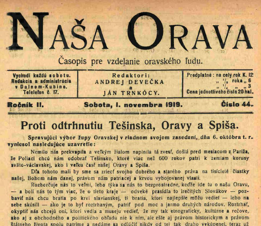 Obyvatelia pohraničných oblastí Oravy a Spiša sa mali v referende vyjadriť, či sa chcú pridať k Poľsku, alebo ostať súčasťou Československa. Plánovaný plebiscit vyvolal protesty.