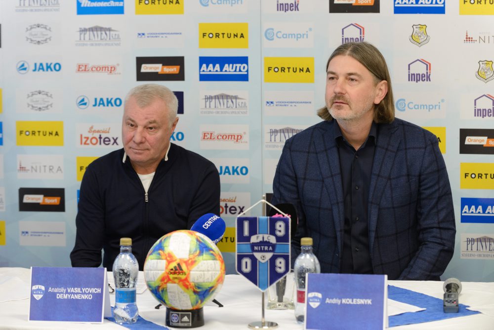 Nitranov povedú za novými výzvami tréner Anatolij Vasiľovič Demjanenko (vľavo) a športový riaditeľ Andrej Kolesnik.