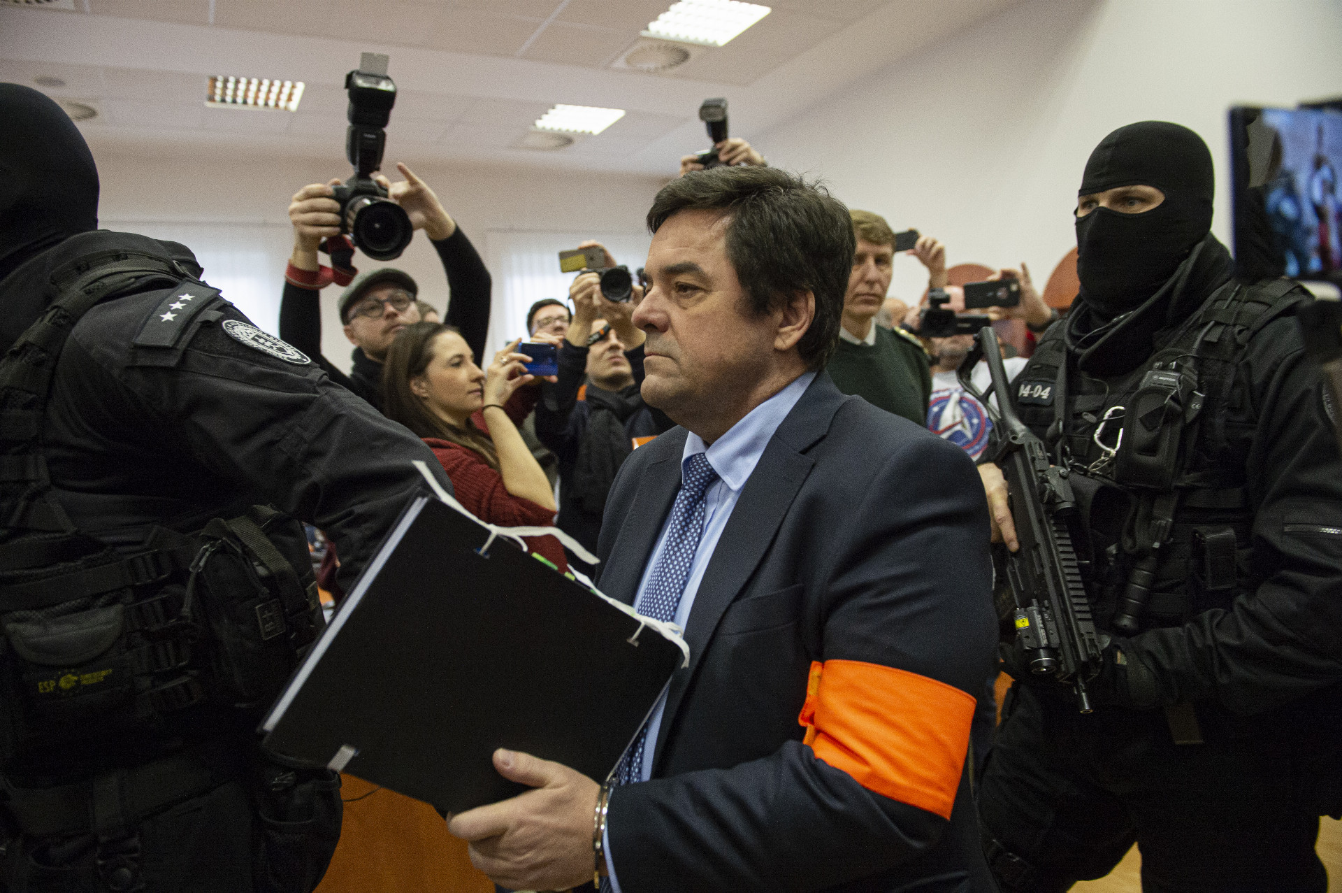 Obžalovan&yacute; Marian Kočner prich&aacute;dza do s&uacute;dnej siene