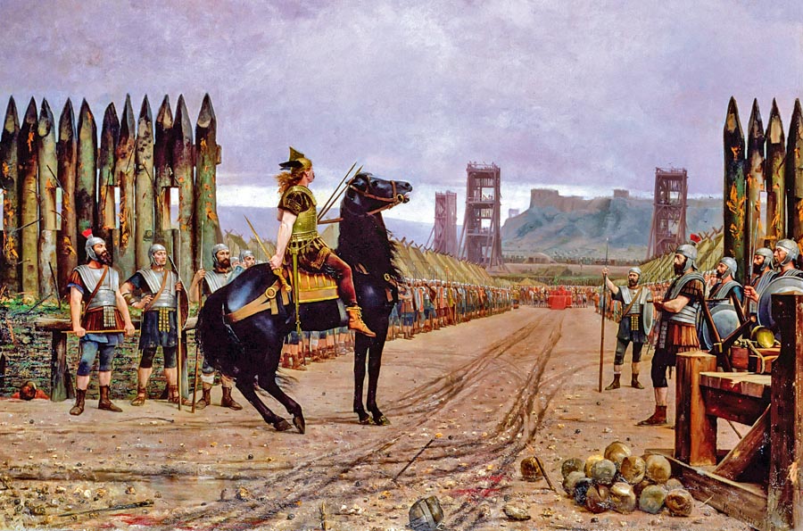 Francúzsky maliar Henri-Paul Motte takto znázornil okamih, keď keltský náčelník Vercingetorix predstúpil pred Caesara, ktorý potlačil jeho vzburu.