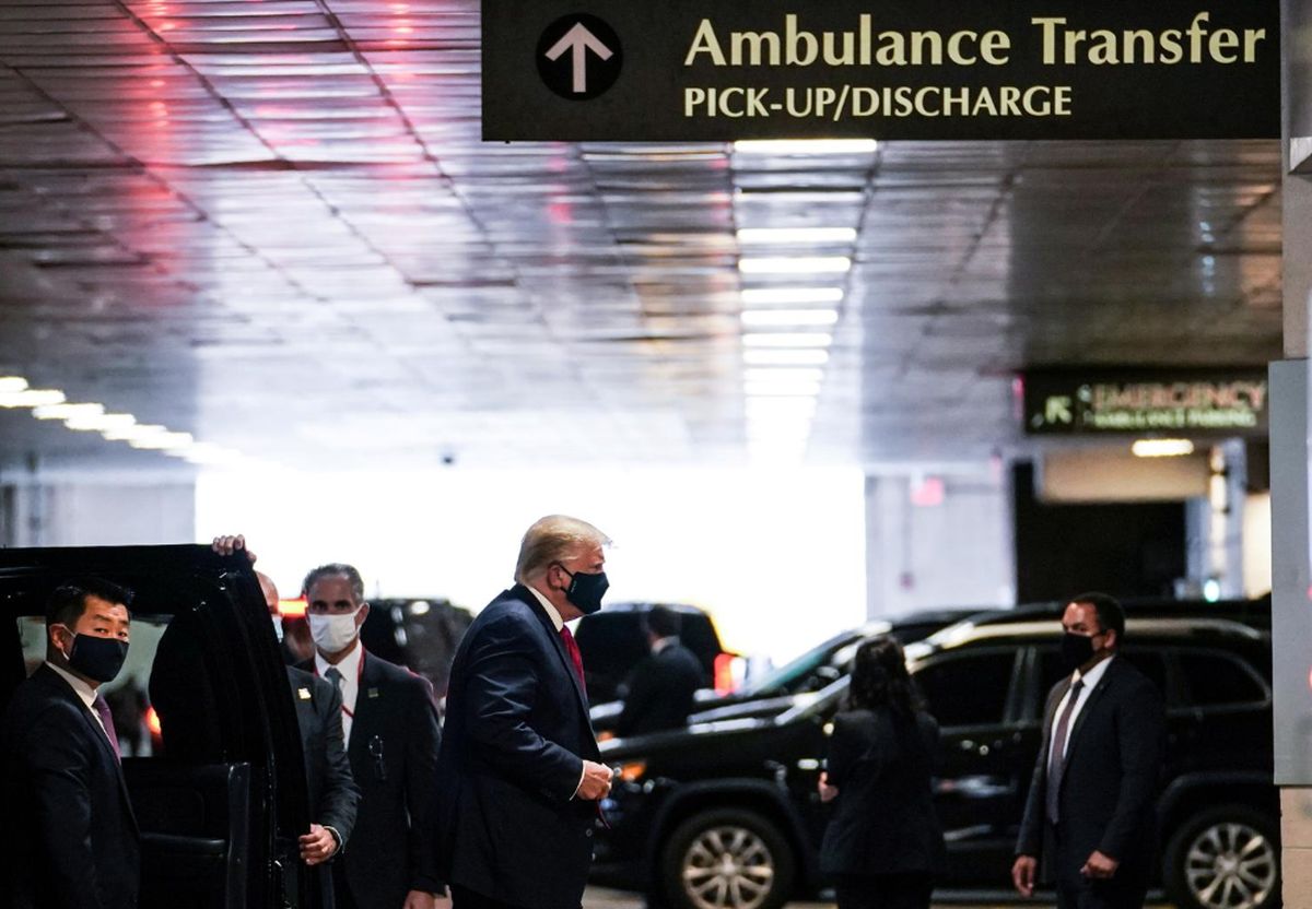 Donald Trump v nemocnici