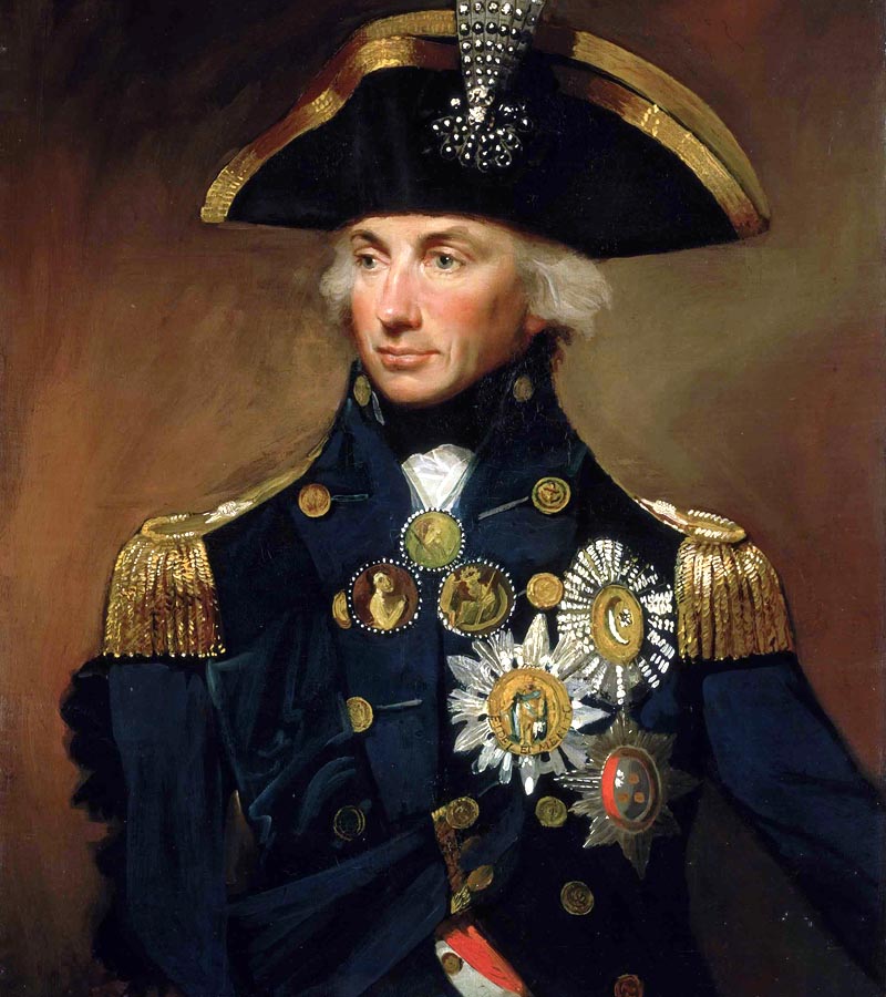 Jeden z najznámejších portrétov Horatia Nelsona, už ako viceadmirála. Namaľoval ho Lemuel Francis Abbott.