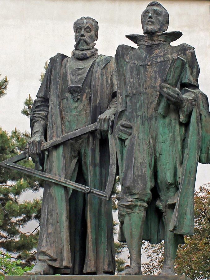 Súsošie Tycha Braheho a Johannesa Keplera v Prahe.