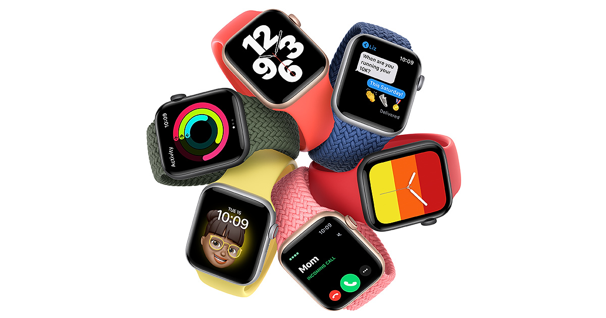 Apple Watch SE sú odľahčenou verziou Apple Watch Series 6. Majú o trochu slabší procesor a väčší displej ako ich špičkový brat Series 6, no neobsahujú oproti nemu funkciu neustále zapnutého displeja (always on display). Je to fičúra, ktorú Apple uviedol pri Apple Watch Series 5 minulý 