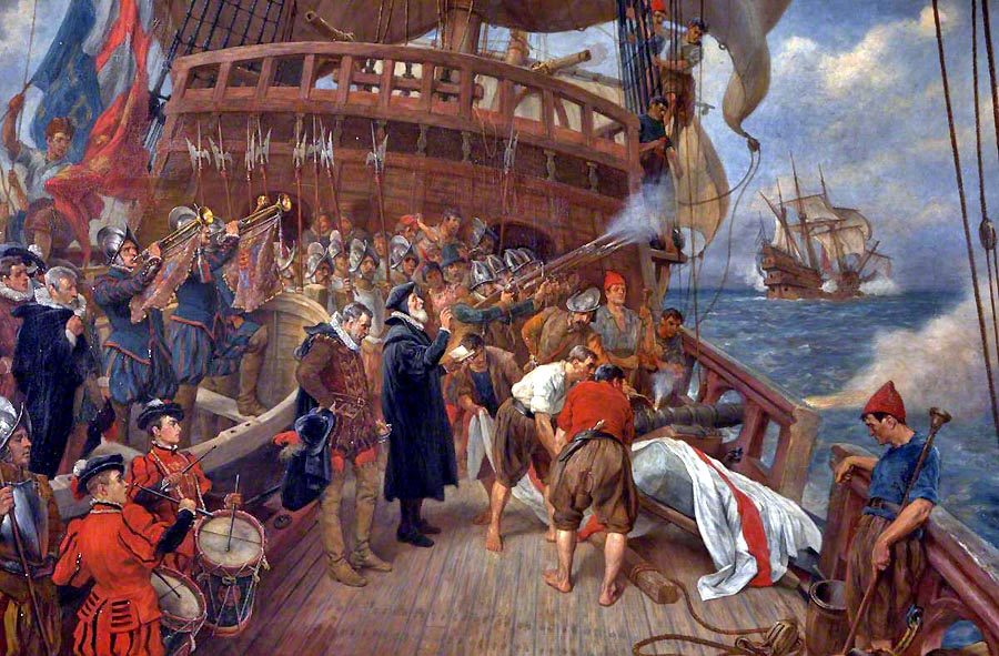 Francis Drake si síce želal, aby ho pochovali na pevnine, jeho telo ale napokon skončilo v januári 1596 na morskom dne.