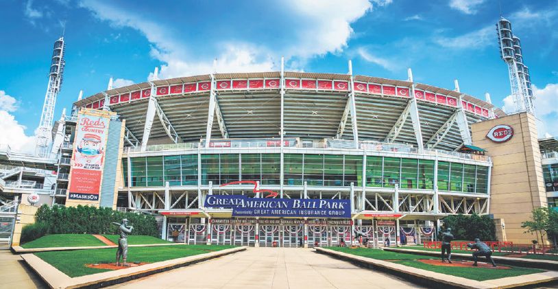 Štadión Great American Ball Park je domovským stánkom Cincinnati Reds a pojme vyše 42-tisíc divákov.