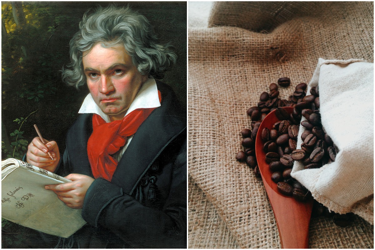 Beethoven si dokázal napočítať presne 60 kávových zŕn, z ktorých si uvaril každé ráno kávu (ilu)