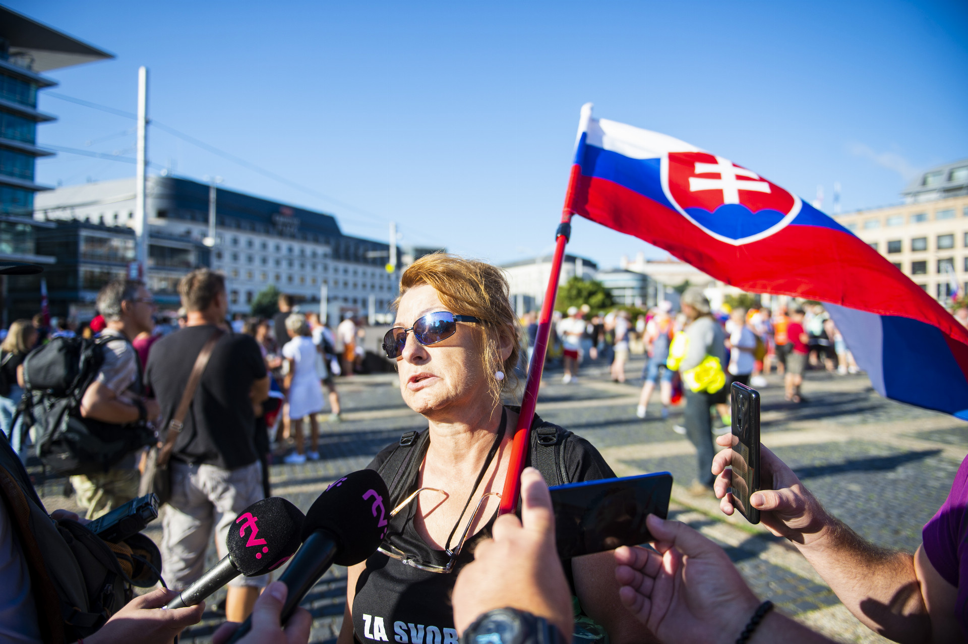 Protest pred Prezidentským palácom z 29. júla 2021 v Bratislave