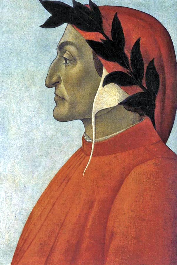 Portét Danteho od Sandra Botticelliho z roku 1495.