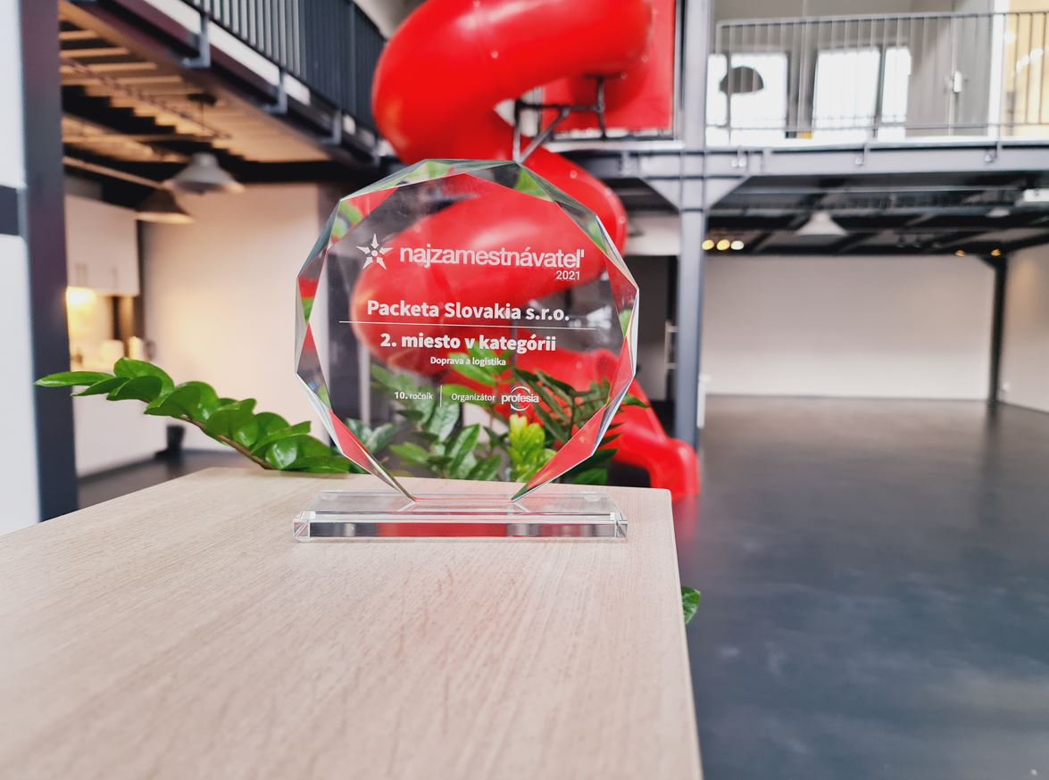 Packeta získala druhé miesto v ankete o Najatraktívnejšieho zamestnávateľa v kategórii Doprava a logistika