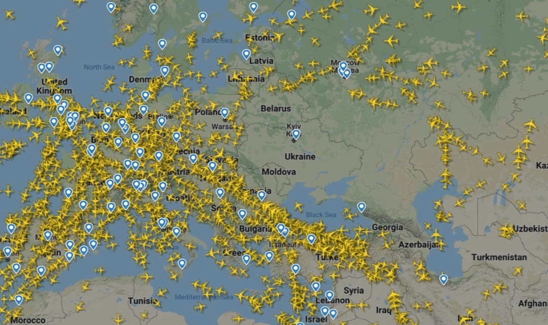 Lietadlá nad Európou