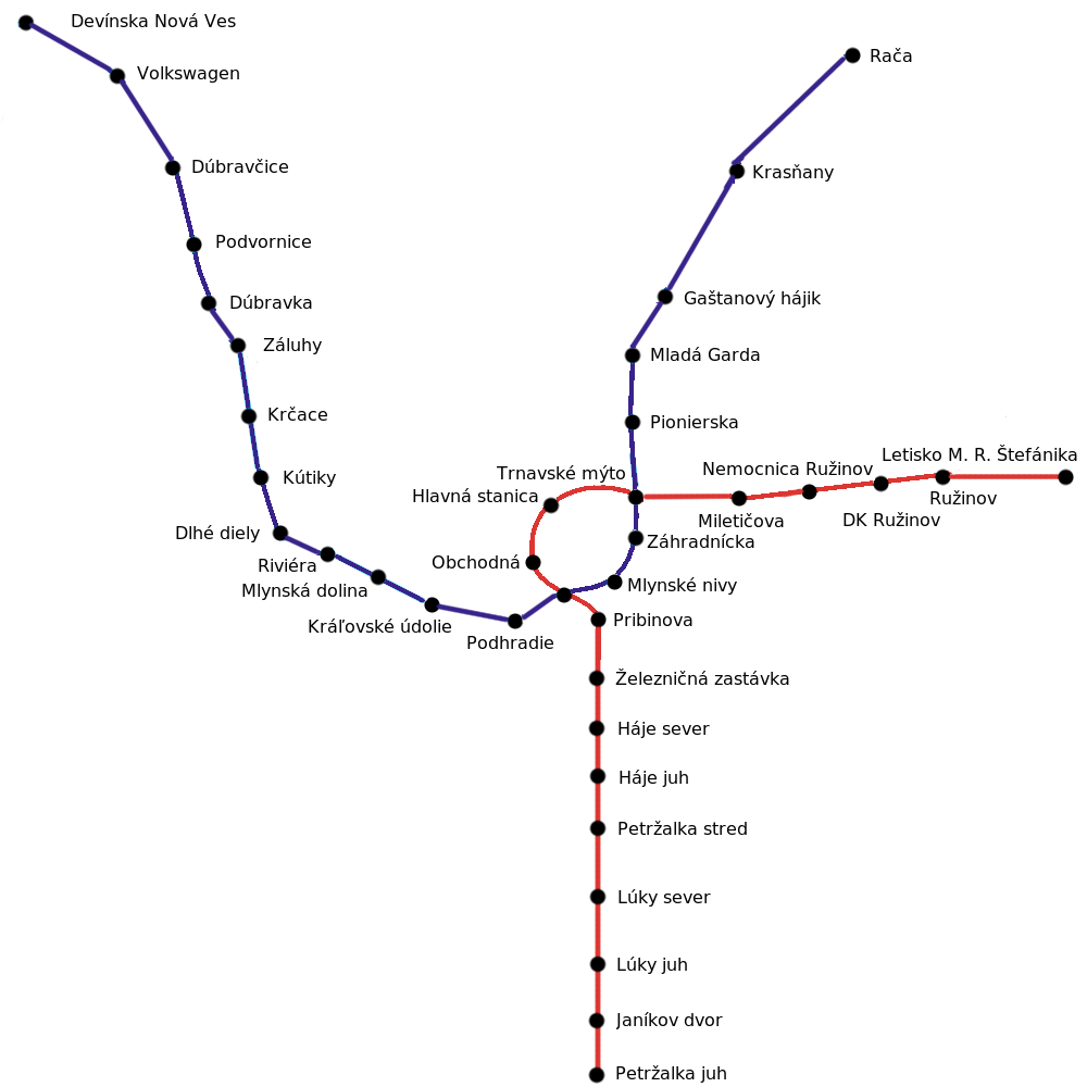 Plán bratislavského metra
