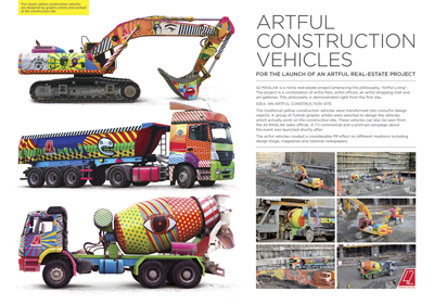 Artful construction vehicles