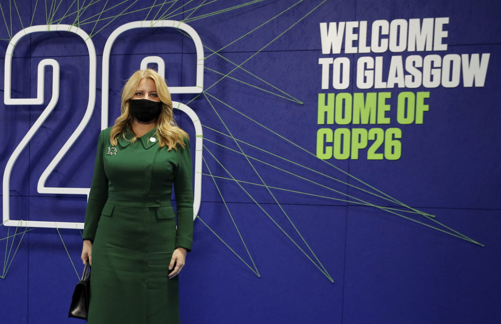 Slovenská prezidentka Zuzana Čaputová prichádza na klimatický summit COP26 v škótskom Glasgowe v pondelok 1. novembra 2021
