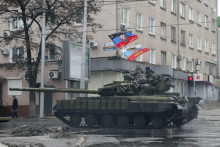 proruskí separatisti donbas tank