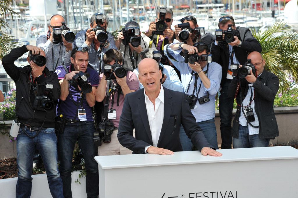 Bruce Willis na festivale v Cannes.