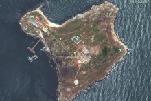 &lt;p&gt;Na satelitnej snímke Hadí ostrov v Čiernom mori. FOTO: TASR/AP&lt;/p&gt;