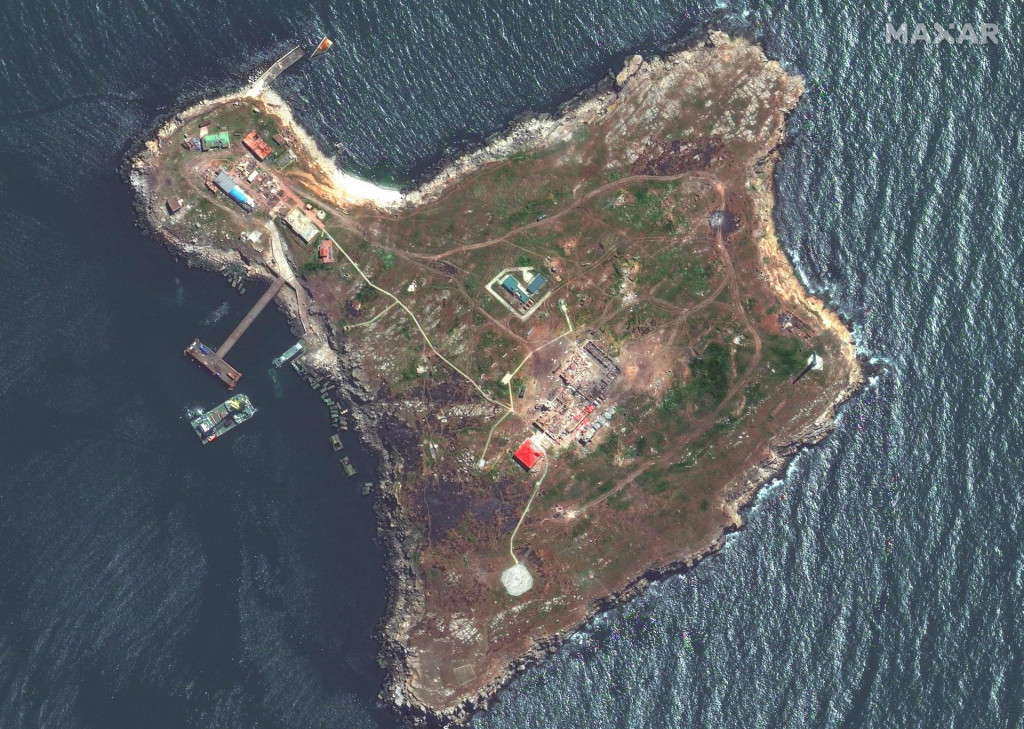 &lt;p&gt;Na satelitnej snímke Hadí ostrov v Čiernom mori. FOTO: TASR/AP&lt;/p&gt;