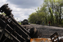 Záber z vojnového pustošenia na Ukrajine, ilustračný obrázok.