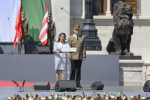 &lt;p&gt;Nová maďarská prezidentka Katalin Nováková (vľavo) počas prejavu na slávnostnej inaguarácii.&lt;/p&gt;