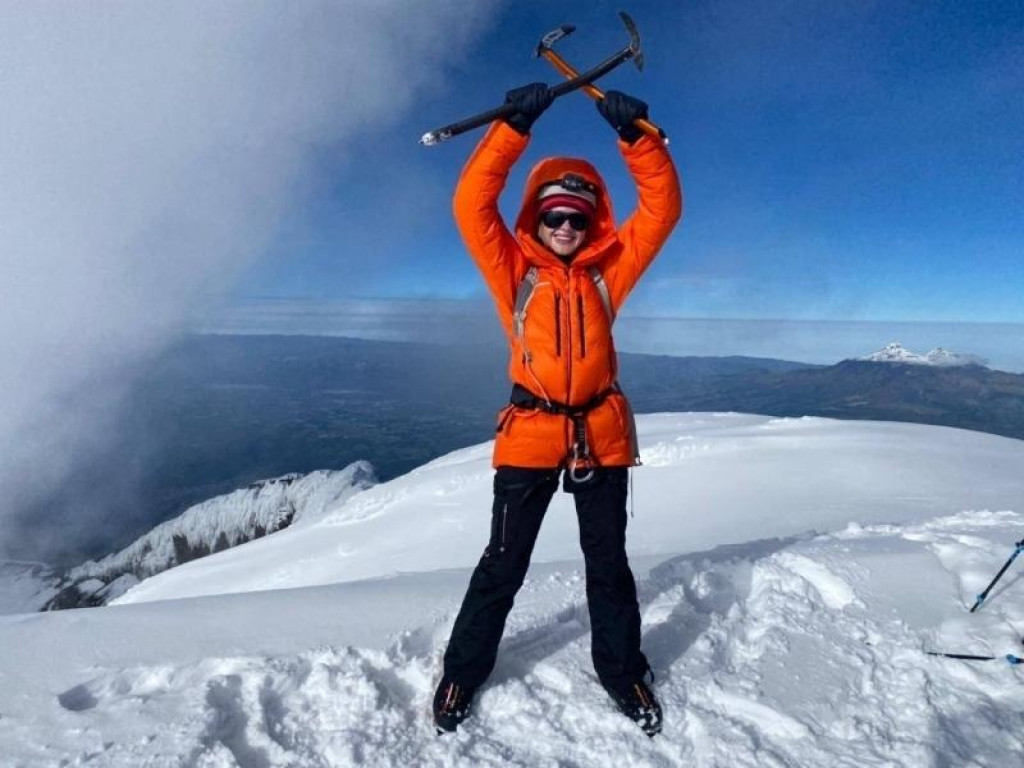 Ukrajinka Antonina Samojlova na Mount Evereste