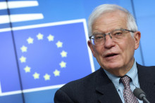 &lt;p&gt;Vysoký predstaviteľ Európskej únie pre zahraničné veci a bezpečnostnú politiku Josep Borrell sa zúčastňuje na tlačovej konferencii po ruskej invázii na Ukrajinu v Bruseli. FOTO: Reuters&lt;/p&gt;