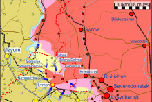 Ukrajina pokračuje v postupe okolo Lymanu a oslobodila Novoselivku, Serednje, Nove a Zelenú Dolynu. Kolodyazi je terčom útoku. FOTO: Twitter/War Mapper