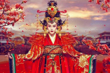 Cisárovná Číny Wu Ce-tchien zobrazená v jendnom z čínskych seriálov.