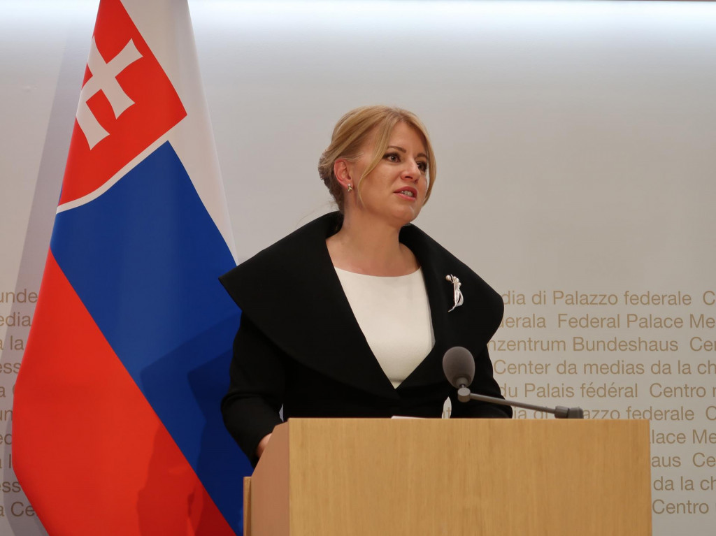 Slovenská prezidentka Zuzana Čaputová v Berne. FOTO: TASR/Lenka Farkašová