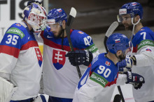 &lt;p&gt;Slovenskí hokejisti sa tešia po víťazstve 3:1 nad Talianskom. FOTO: TASR/Martin Baumann &lt;/p&gt;