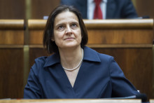 Ministerka spravodlivosti Mária Kolíková počas hlasovania na 65. schôdzi Národnej rady. FOTO: TASR/Jaroslav Novák