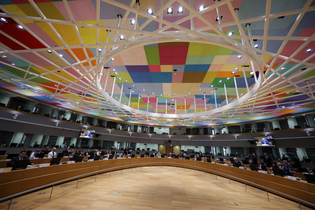 Snímka zo stretnutia ministrov zahraničných vecí EÚ v Bruseli. FOTO: TASR/AP