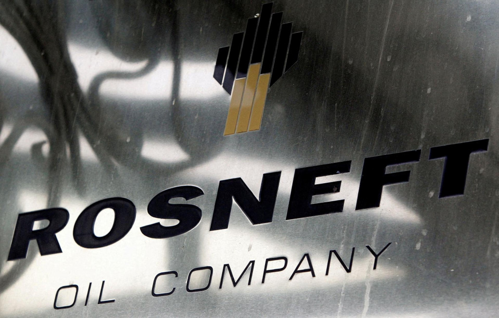 Logo ruského štátneho ropného podniku Rosnefť. FOTO: Reuters