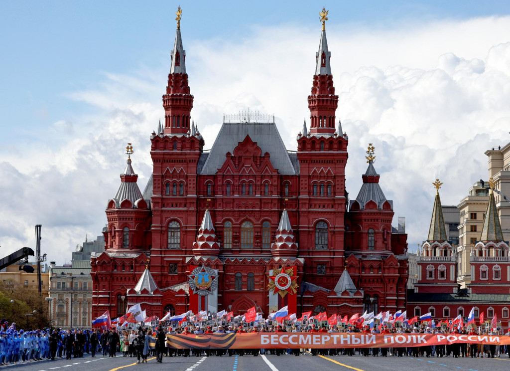 Námestie v Moskve počas osláv na Deň víťazstva 9. mája. FOTO: REUTERS