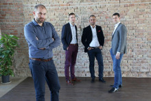 Štyria majitelia spoločnosti Umbrella Group z Bratislavy, vpredu Michal Holienčin.
