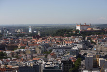 Na snímke výhľad na Bratislavu z Národnej banky Slovenska. FOTO: TASR /Jaroslav Novák