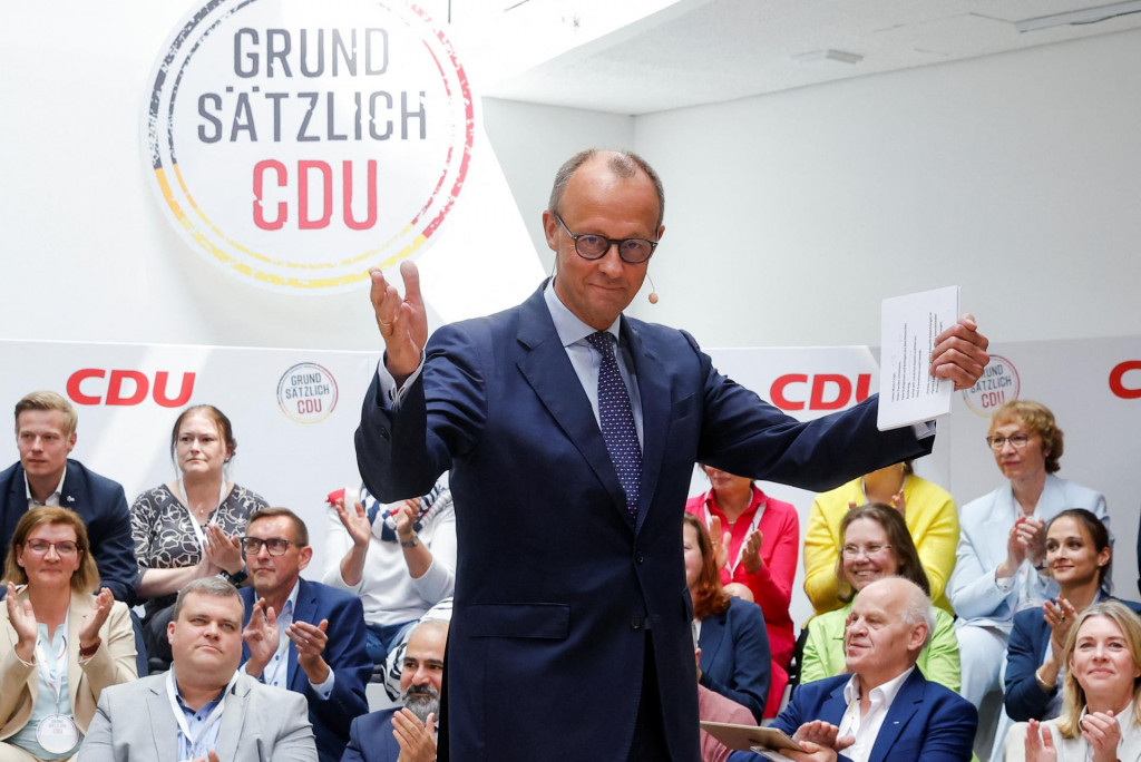 Predseda nemeckej Kresťanskodemokratickej únie Friedrich Merz v Berlíne 30. mája 2022. FOTO: REUTERS/Michele Tantussi