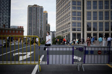 Lockdown v Šanghaji. FOTO: Reuters