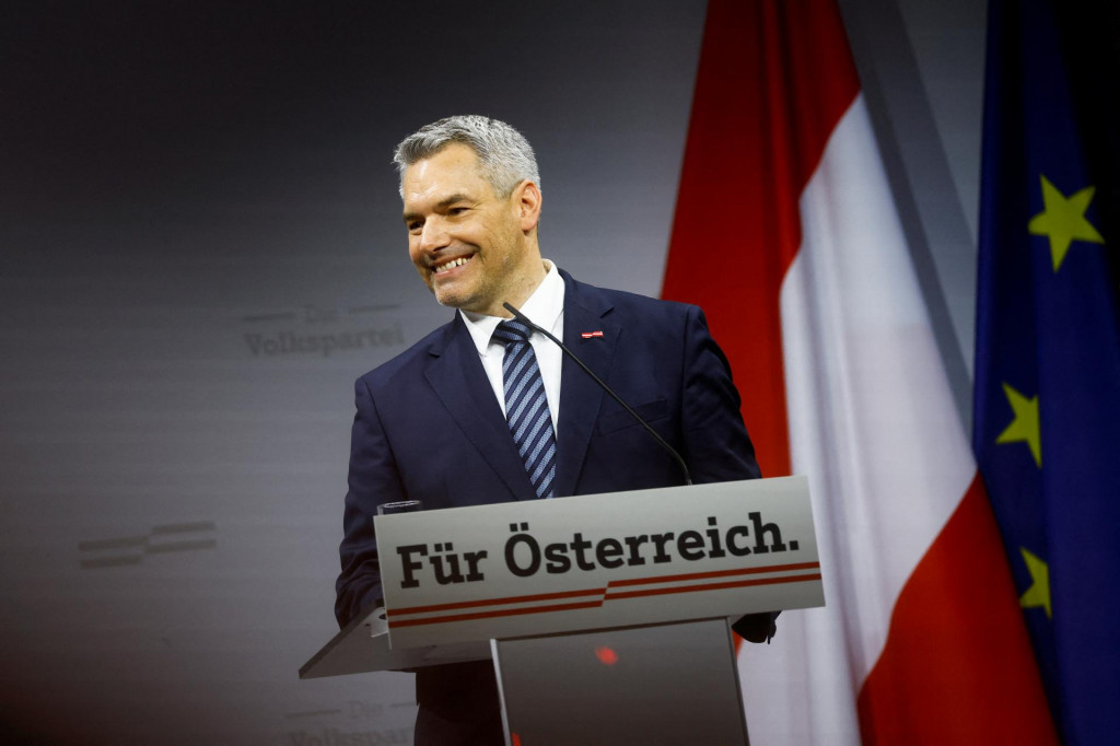 Rakúsky kancelár Karl Nehammer. FOTO: REUTERS
