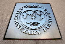 Logo Medzinárodného menového fondu. FOTO: Reuters