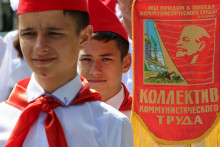 &lt;p&gt;Ceremónia pri príležitosti 100. výročia založenia organizácie Young Pioneer zo sovietskej éry v Sevastopole na Kryme 19. mája 2022. Vlajka zobrazuje obraz zakladateľa sovietskeho štátu Vladimira Lenina. FOTO: REUTERS&lt;/p&gt;